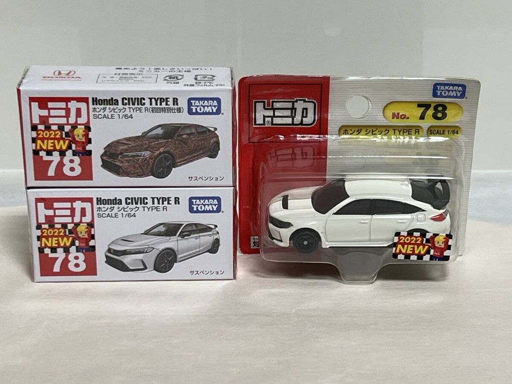 Takara Tomy Tomica No.78 Honda Civic Type R 1/64 First Edition 3 pcs Set