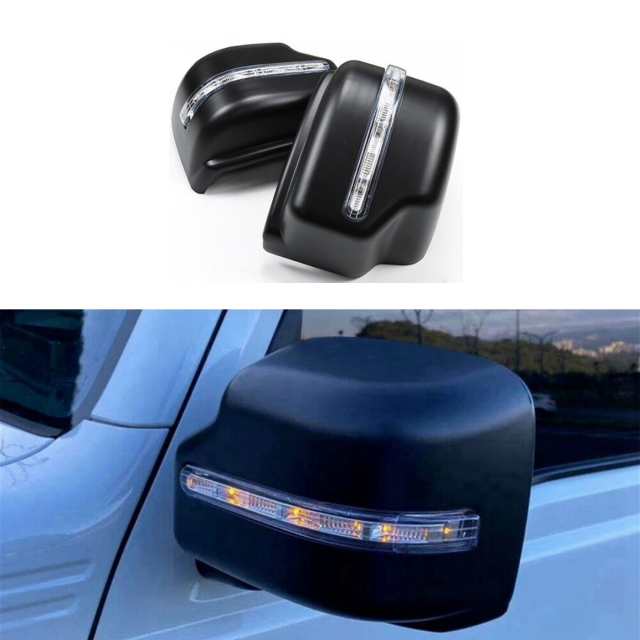 2x Rear View Mirror Cover W/LED Turn Lights For Suzuki Jimny JB64 JB74 2019-2023