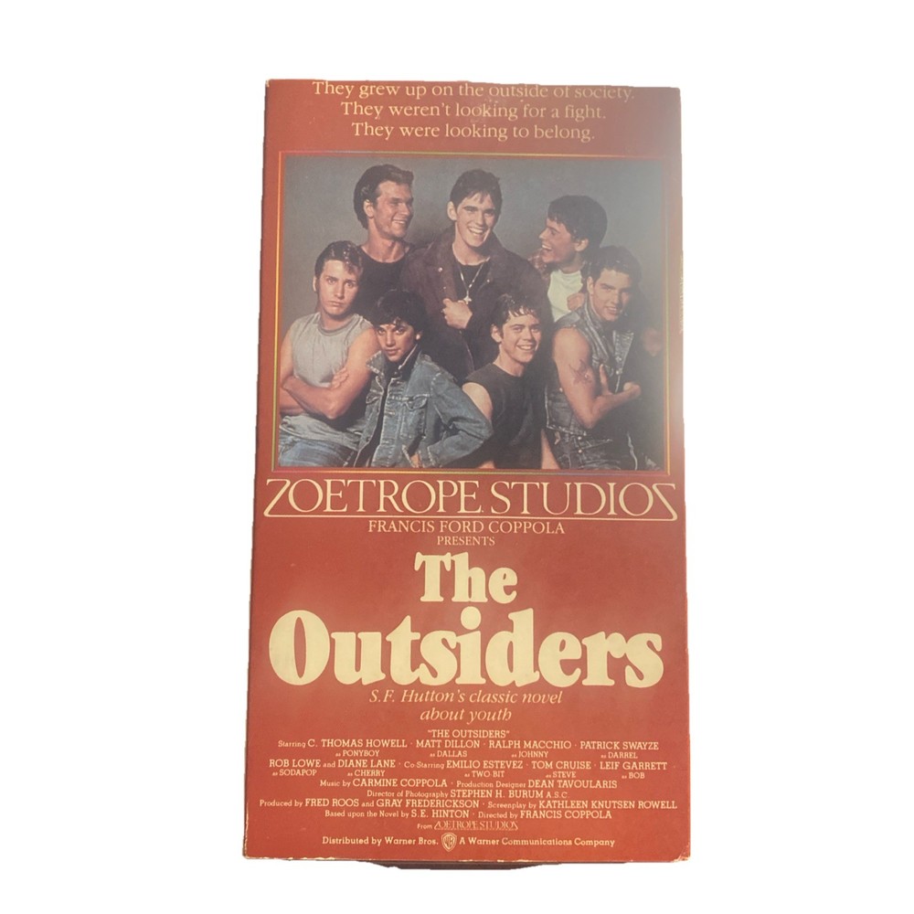 The Outsiders VHS Tom Cruise Matt Dillon Emilio Estevez