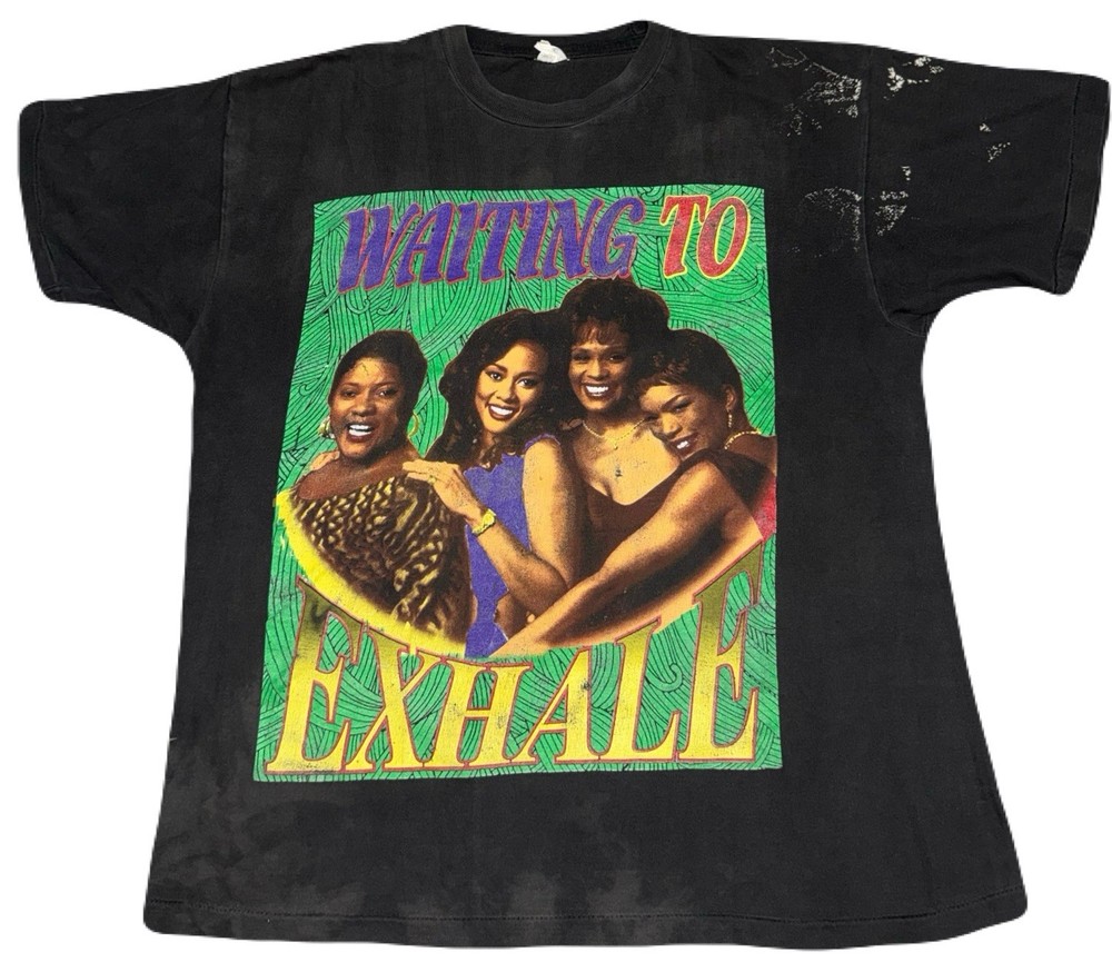 Rare Vintage 90s Waiting To Exhale Graphic Whitney Houston Movie Promo Rap Tee