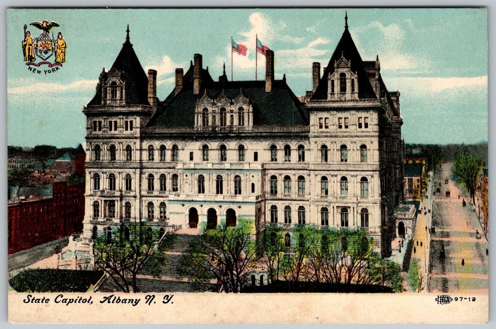 Antique Postcard State Capitol Building Albany, NY 1910s