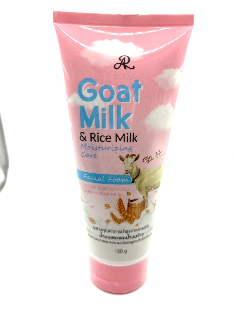 Gentle Goat Milk & Rice Milk Facial Foam Cleanser for All Skin Types, Including Acne-Prone Skin