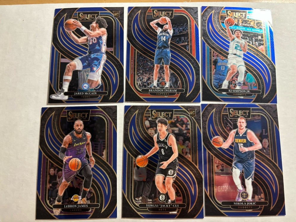 2024-25 Select Basketball Blue Parallel Premier Level Lot Of 6 Cards