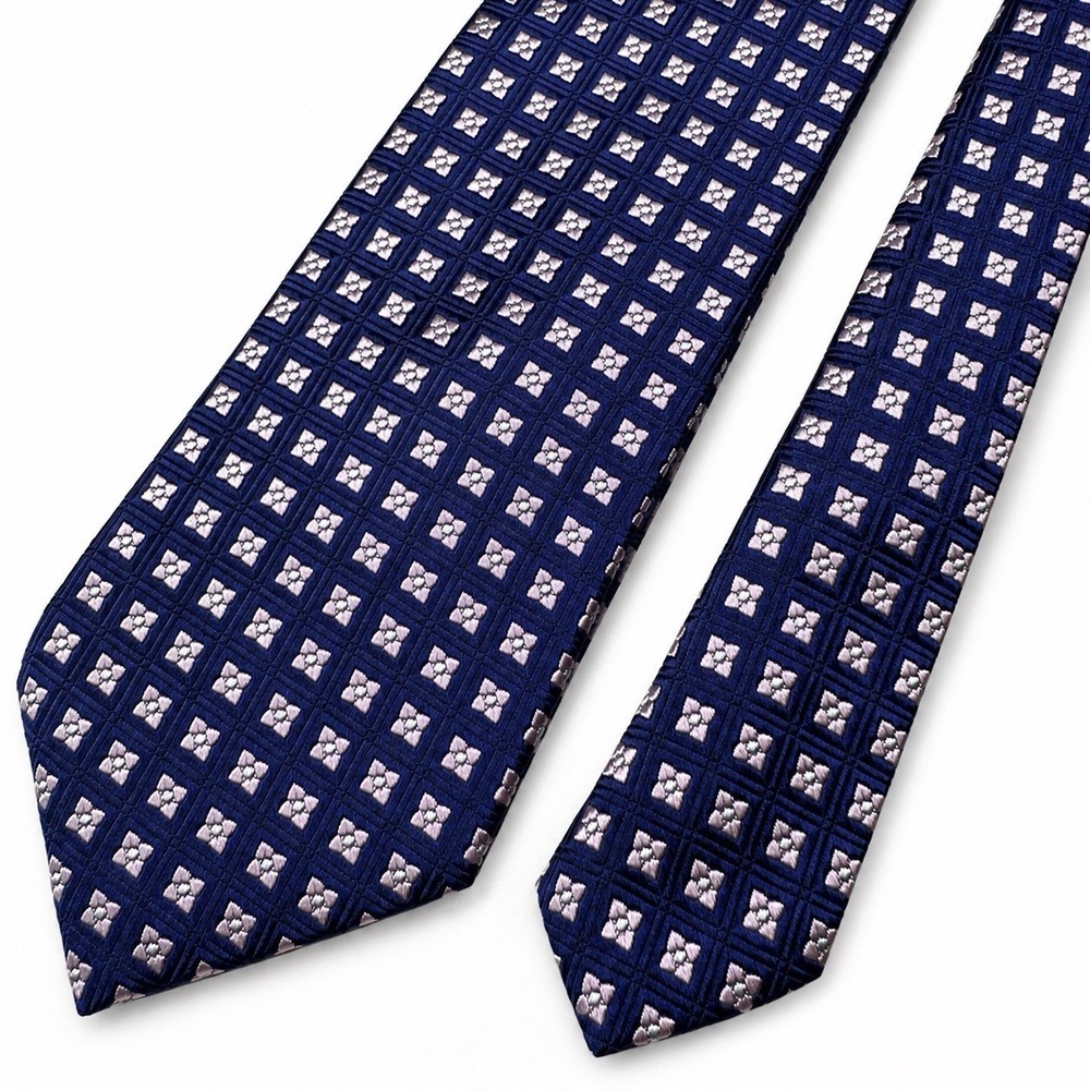 NWT Brooks Brothers 346 Silk Tie Blue Pink Geometric Squares Made in USA