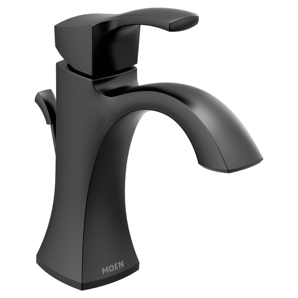 Moen 6903 Voss Single Handle 1 Hole Bathroom Faucet - Valve - Black