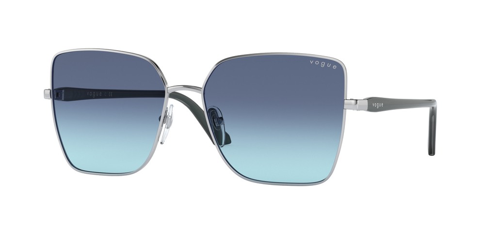 VOGUE VO4199S Silver Azure Gradient Women Sunglasses 58mm Dark Blue