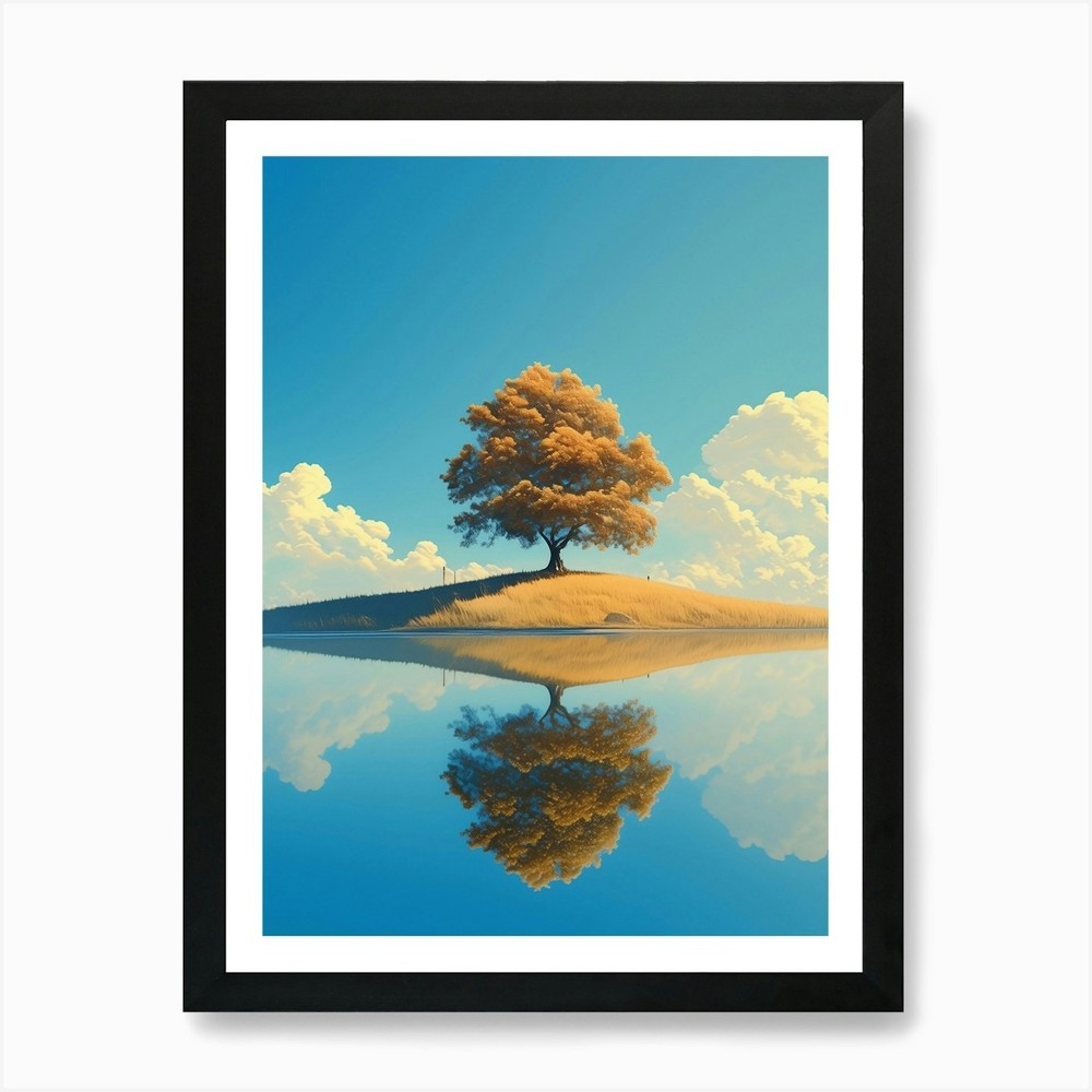 Lone Tree Framed Canvas Wall Art Print Poster Picture  