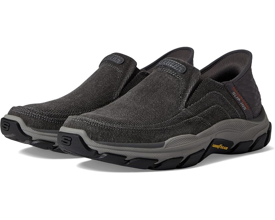 SKECHERS Men's Respected Holmgren Hands Free Slip-Ins, Charcoal, D - Medium