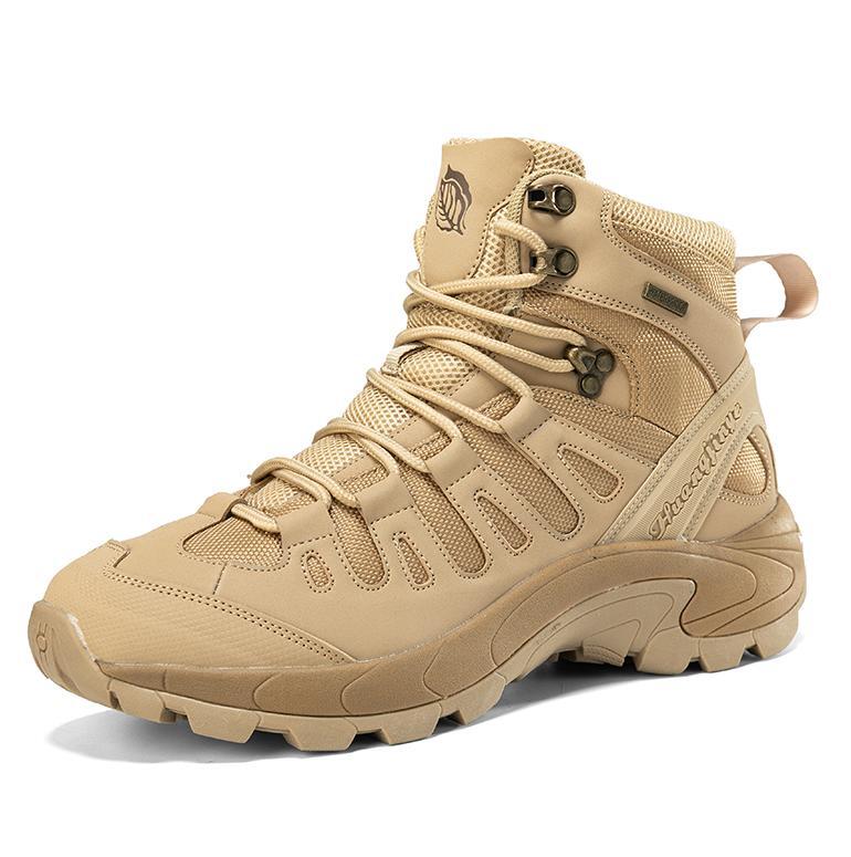Men's Lace-Up Combat Hiking Boots for Outdoor Training