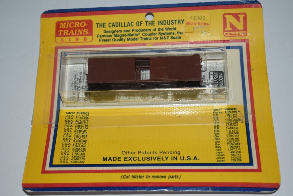 N Scale MTL Undecorated 40' Single Door Boxcar C53818