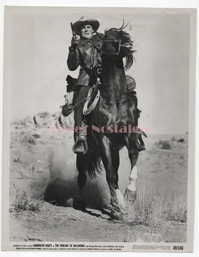 1949 Randolph Scott Western Photo – The Doolins of Oklahoma – Vintage 8x10