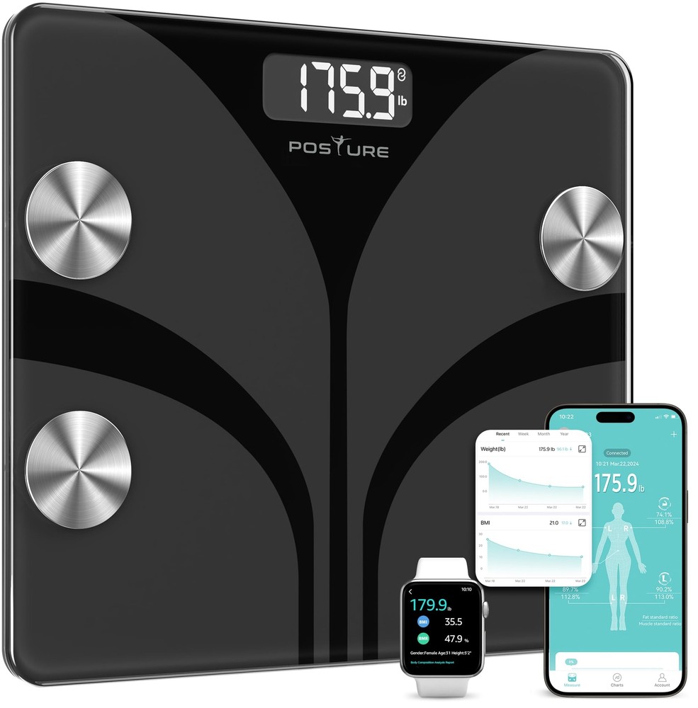 Scale for Body Weight, Digital Bathroom Smart Scale LCD Display, 13 Body Comp...