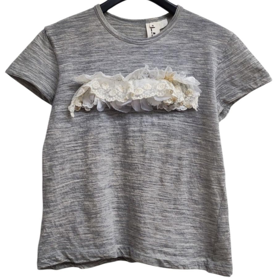 TAO COMME des GARCONS Lace Frill Cut Sew Top Gray Women's Size S Used
