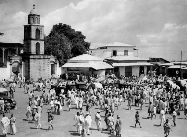 Square Harar Ethiopia Africa 1920 1930 OLD PHOTO