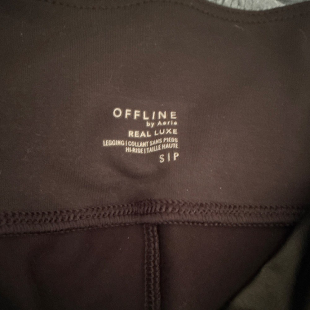 Aerie OFFLINE Real Luxe Faux Leather High Rise Ankle Leggings Black Stretch S