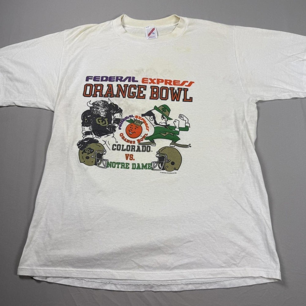 1990s Federal Express Orange Bowl Colorado vs. Notre Dame Shirt