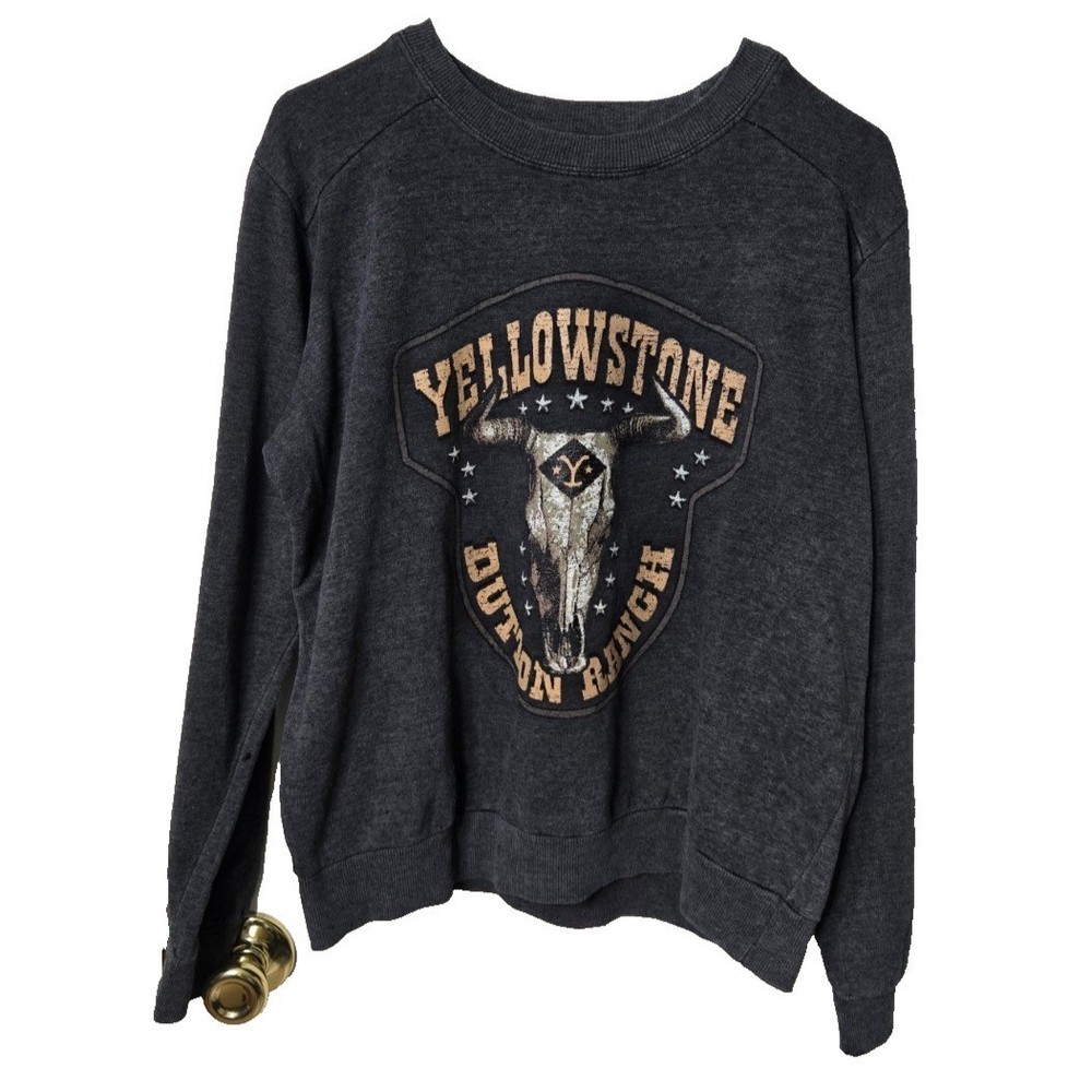 Yellowstone Dutton Ranch Sweatshirt Women's M Dark Gray NWT