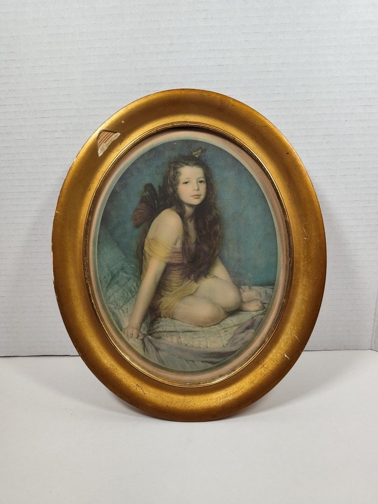 The Fairy Girl, William S. Kendall  Print, Oval Wood Frame