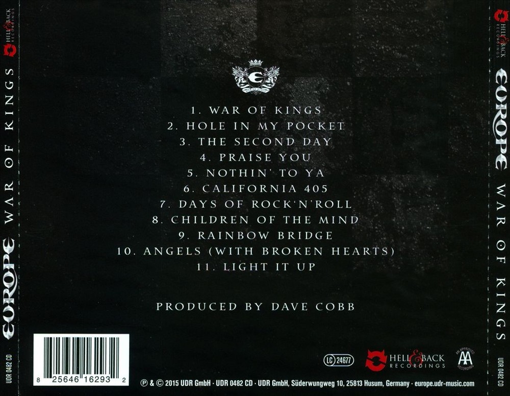 Europe War Of Kings New Cd
