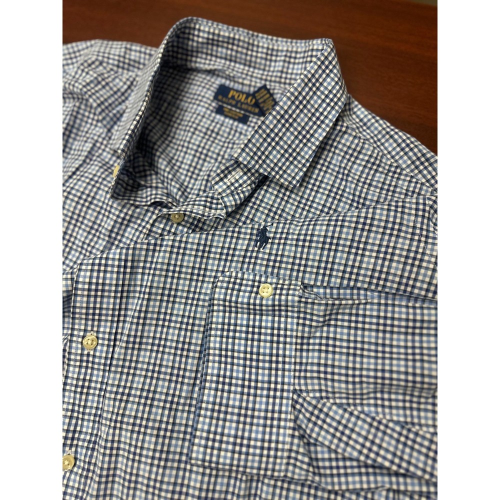 Polo Ralph Lauren Check L/S Button Down Shirt Mens Size XXL Pony Business