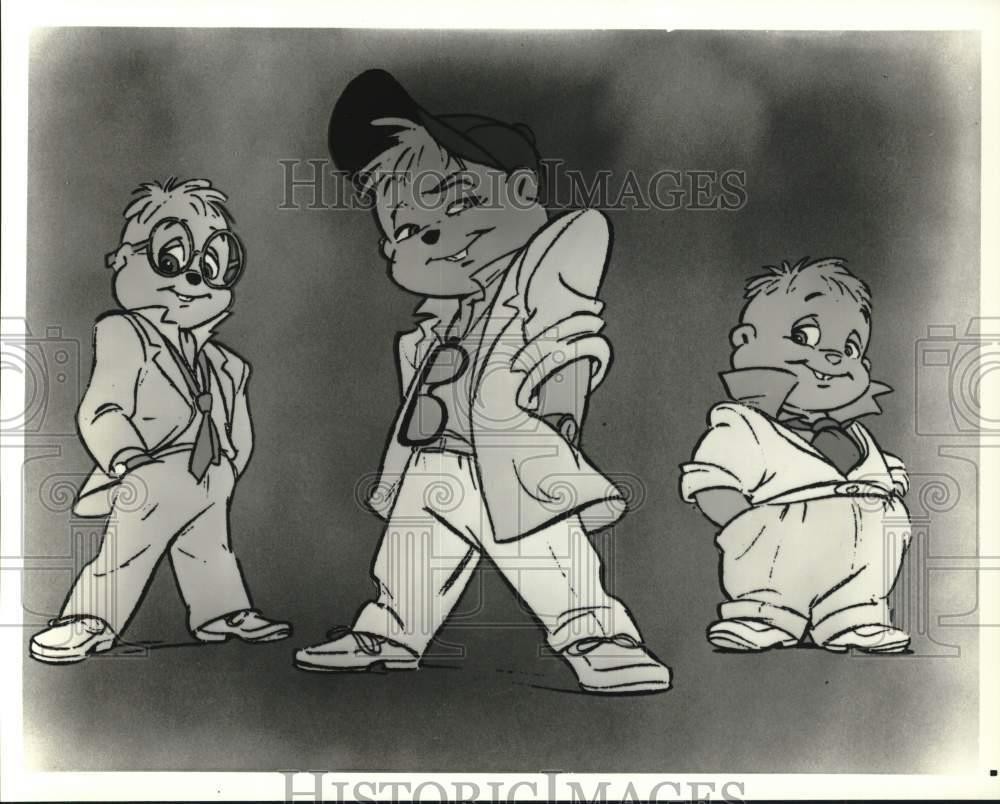 1987 Press Photo Alvin & The Chipmunks in Animated NBC TV Show - pix24456