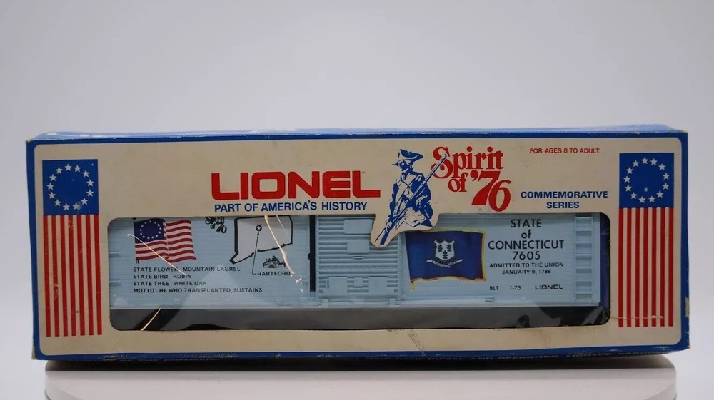 Lionel 6-7605 O Gauge Spirit of 76 State of Connecticut Boxcar #7605 LN/Box