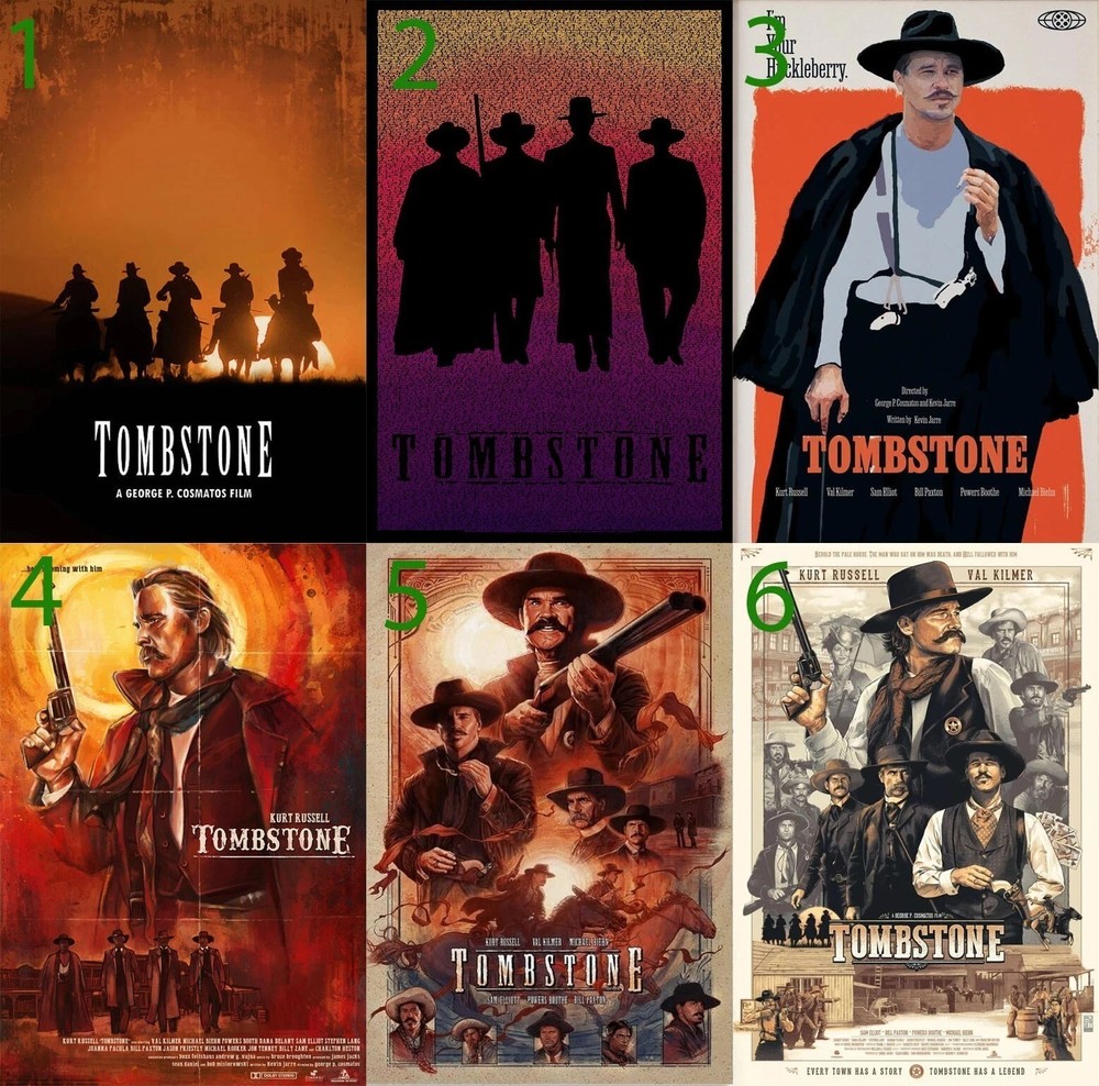 Tombstone Classic Western Gunslinger Movie Art Poster