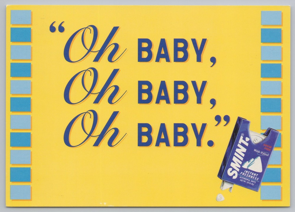 Go Card Advertising~Smint Breath Fresheners~Oh Baby~Continental Postcard