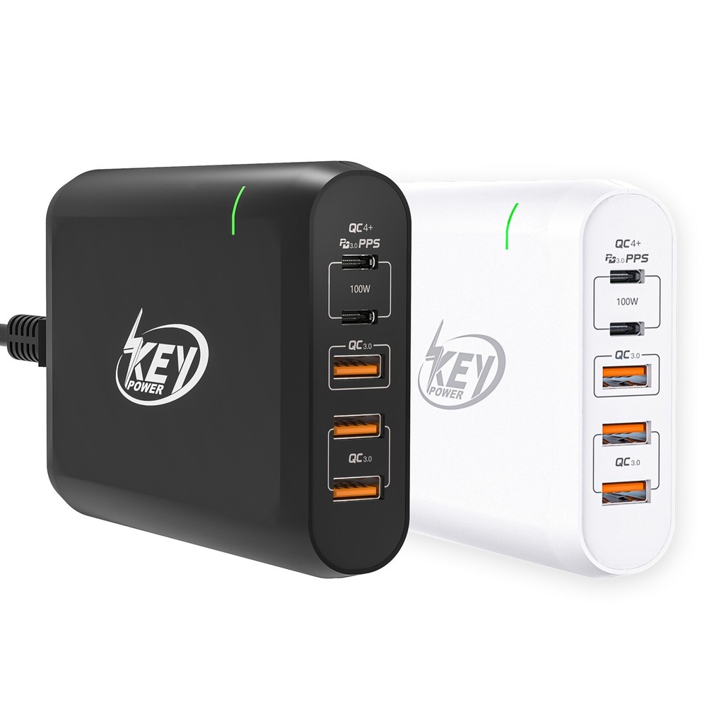 USB C Charger 100W 5-Port Power Fast Wall Quick Charger Station For iPhone iPad