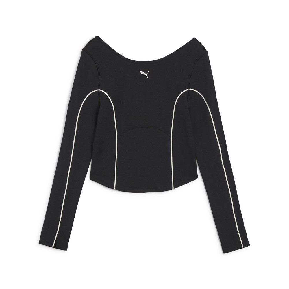 PUMA Cloudspun Crew Neck Long Sleeve T-Shirt Womens Black Casual Tops 52577501