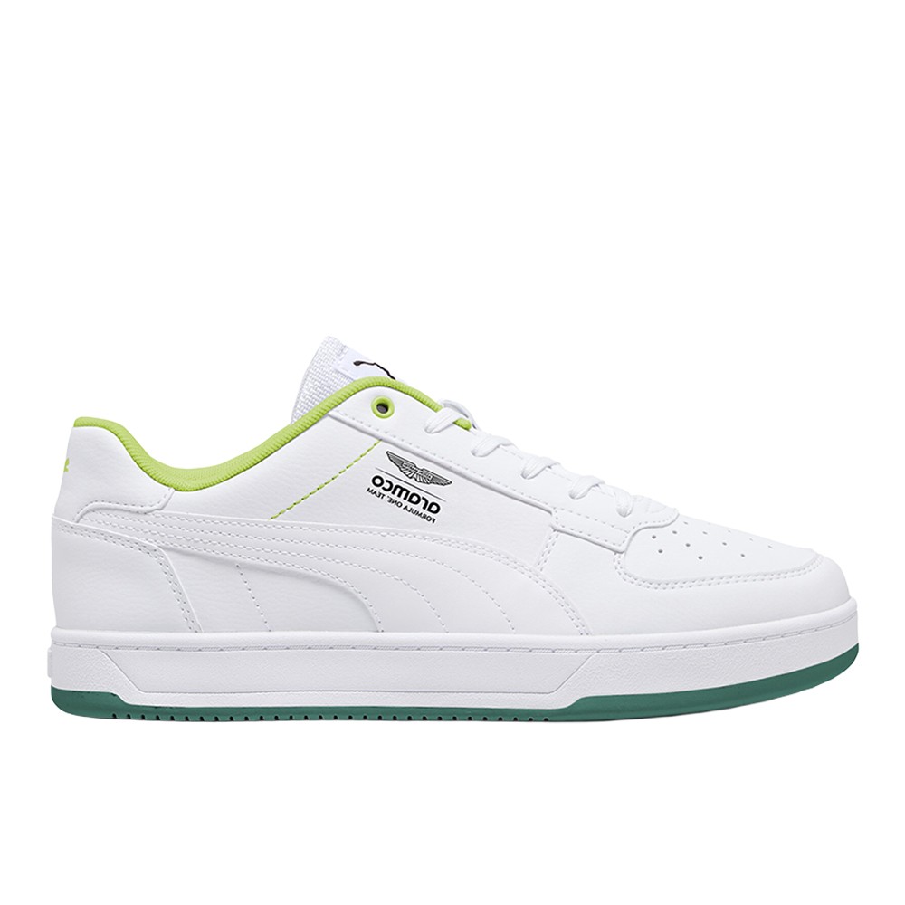 PUMA  X Aston Martin Aramco F1 Caven 2.0 Lace Up  Mens White Sneakers Casual Sho