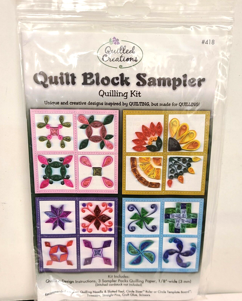 Quilled Creations Quilt Block Sampler Quilling Kit 418 New