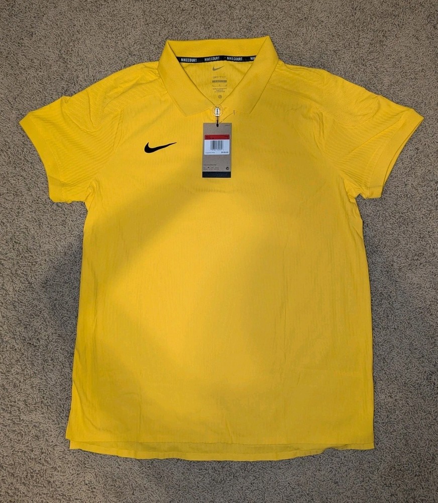 Nike Court 1/4 Zip Slam Polo HQ0792-728 Men’s Large NWT Gold Unreleased
