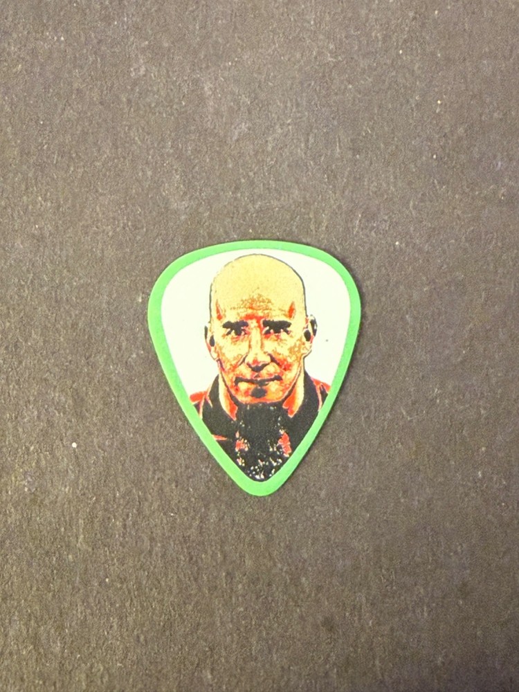 guitar pick collection - ANTHRAX. SCOTT IAN. PORTRAIT/SKULL. GREEN. LOGO.