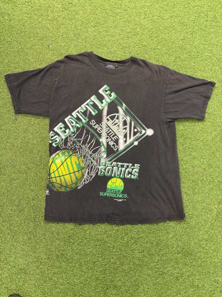 Vintage 90s Seattle Supersonics NBA Basketball Shirt AOP Magic Johnson