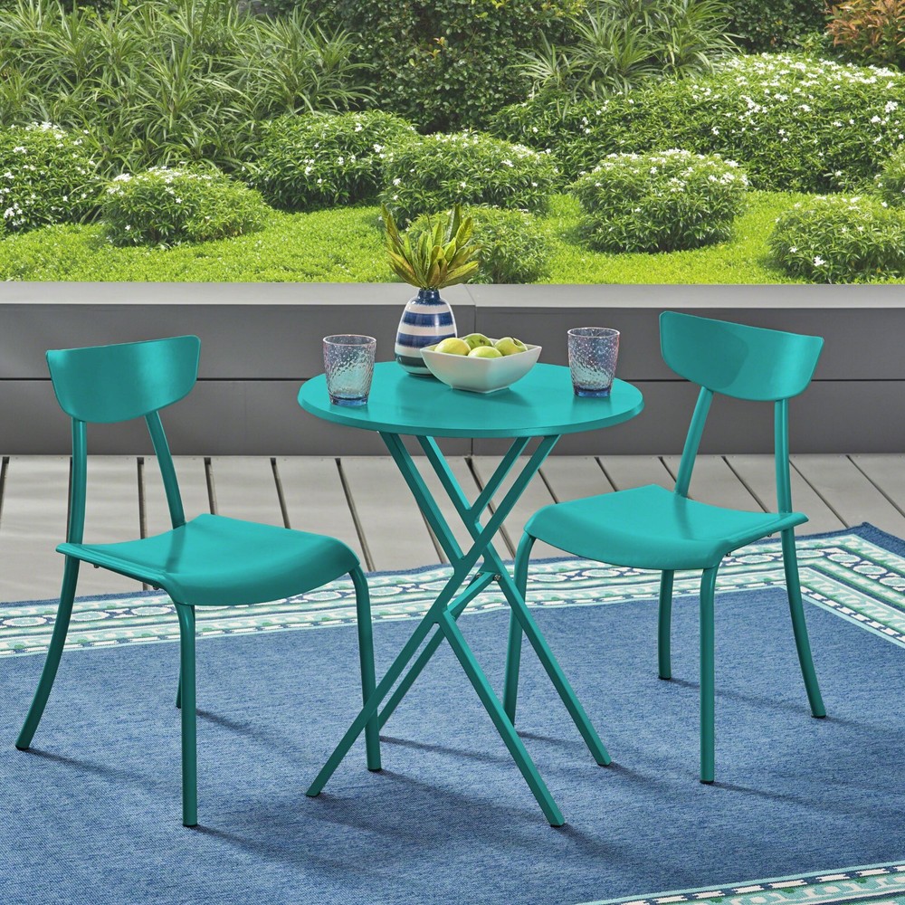 Lucy 4-Piece Iron Bistro Patio Set Outdoor Garden Furniture