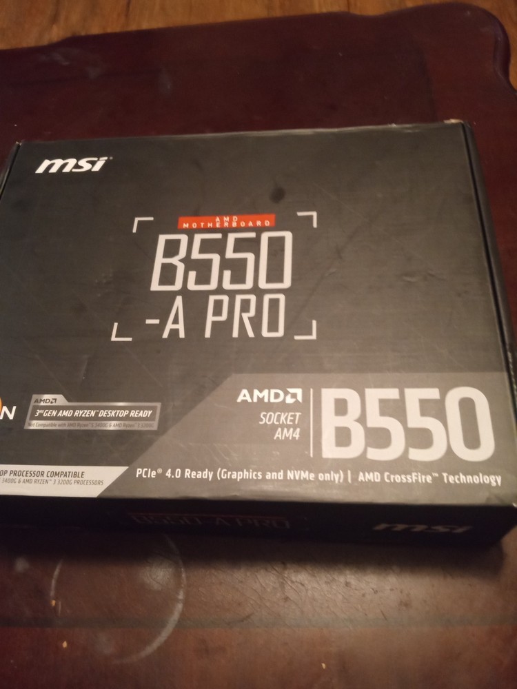 MSI B550-A Pro Socket AM4 AMD B550 PCIe 4.0 SATAIII USB3.2 Gen2 ATX Motherboard