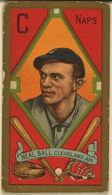 Photo:Neal Ball, Cleveland Naps, baseball photo portrait, 1911