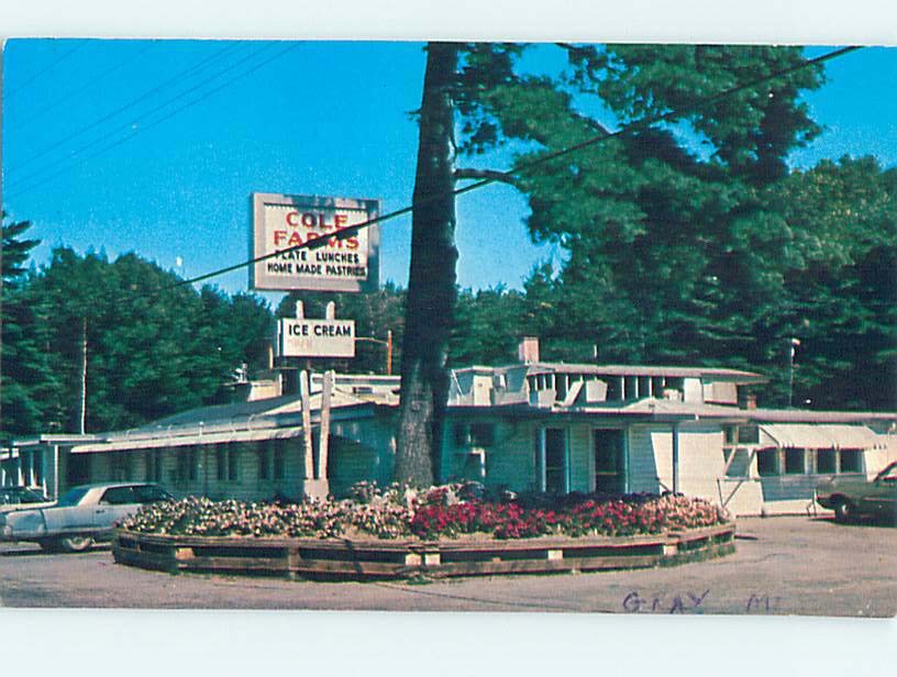 Pre-1980 COLE FARMS RESTAURANT Gray Maine ME hs5481