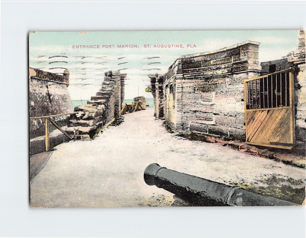 Postcard Entrance to Fort Marion St. Augustine Florida USA