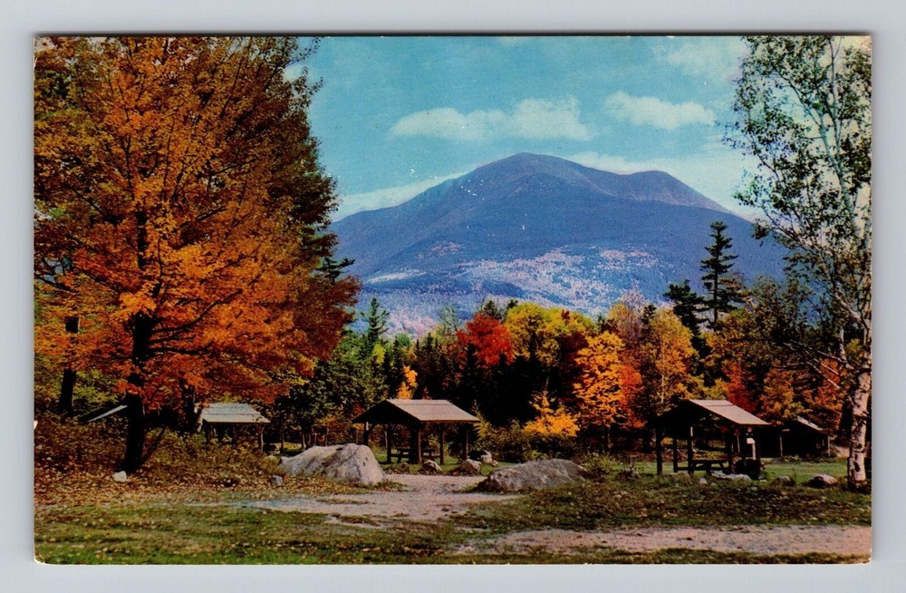 Maine ME Baxter State Park Mount Katahdin From Stream Camp Site Vintage Postcard