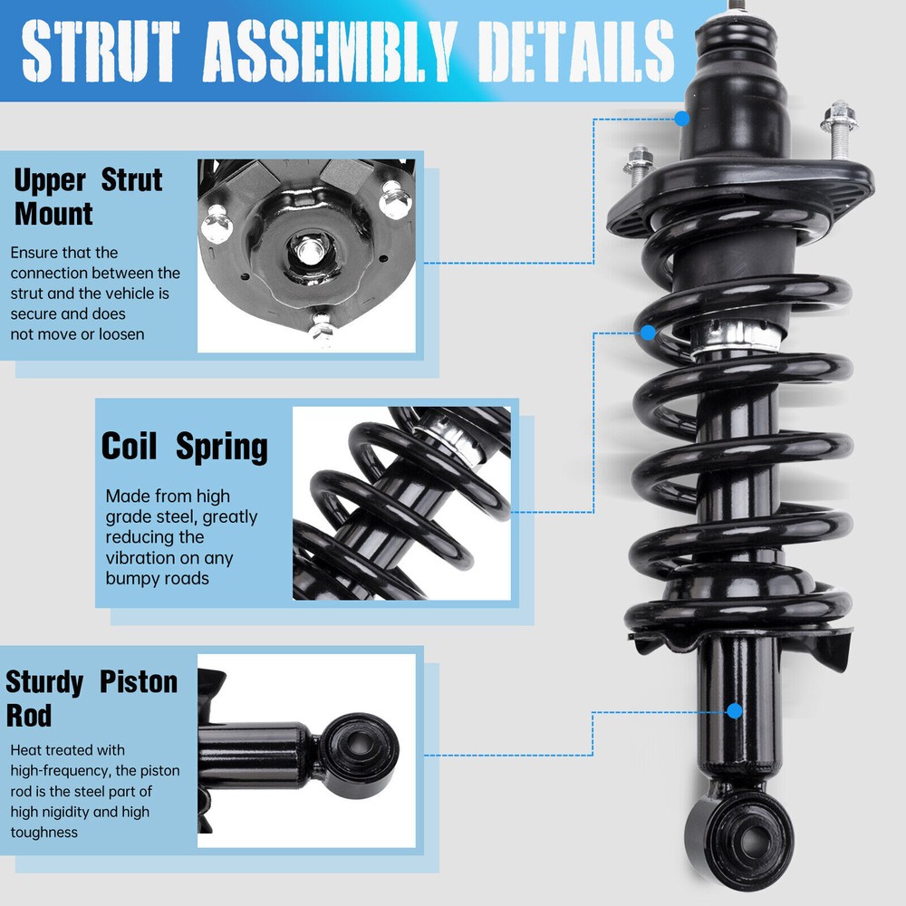 2007-2011 Honda CR-V Rear Struts with Coil Spring Assembly Pair