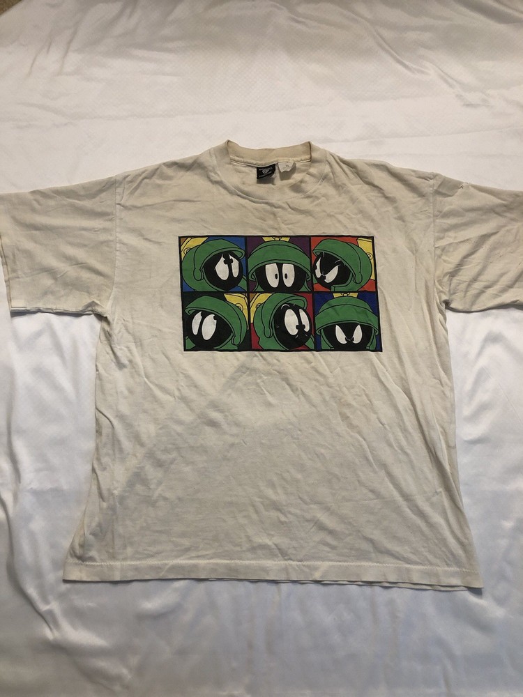 Vtg Marvin The Martian Single Stitch T Shirt Unisex Sz XL Looney Tunes USA Made