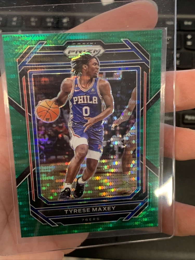 2022-23 Panini Prizm - Green Pulsar Prizm #21 Tyrese Maxey /25