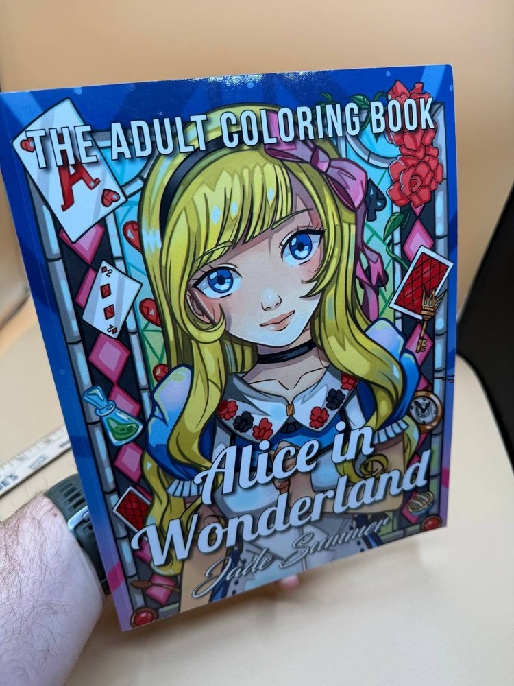 Jade Summer Alice in Wonderland Adult Coloring Book Paperback Activity Coloring
