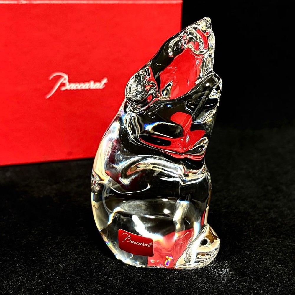 Baccarat Zodiac Mouse Crystal Figurine with Box Made in France