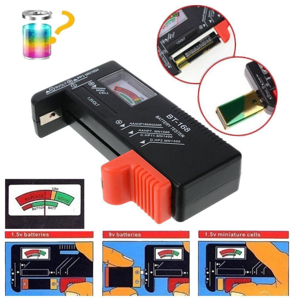 Battery Tester Checker Universal For AA AAA C D 9V Cell-Batteries✔ Button L6D6