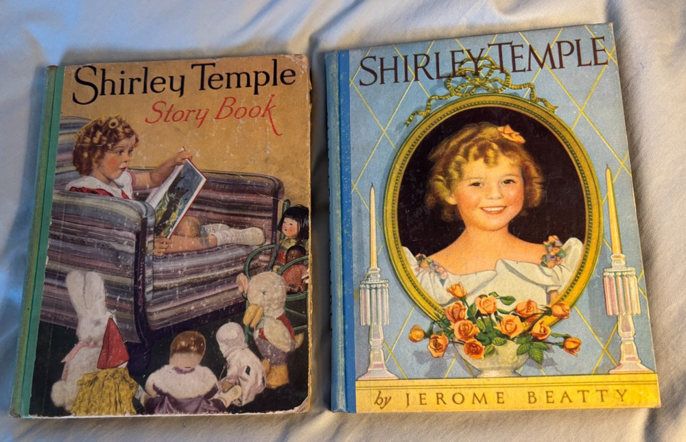 2 Whitman Shirley Temple's children's books from 1935 movie tie-in VG NO DJs