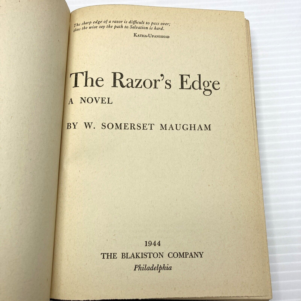 The Razor's Edge W Somerset Maugham 1944 The Blakiston Company Hardcover