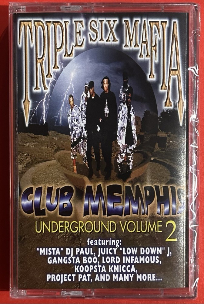 Three Six Mafia Club Memphis Underground Vol 2 Cassette Tape /500 On Purple Tape